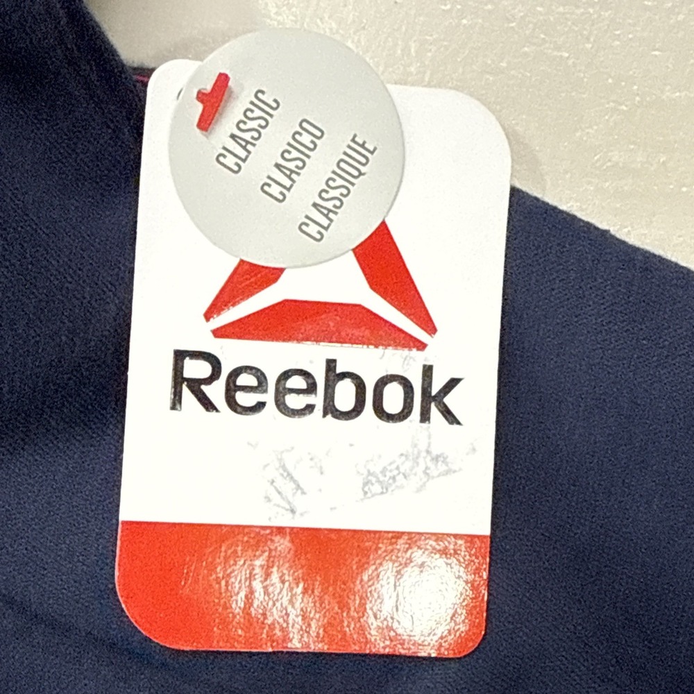 Reebok Men's Blue Pullover Long Sleeve Hooded Sweatshirt Hoodie: Medium NEW - Picture 2 of 5